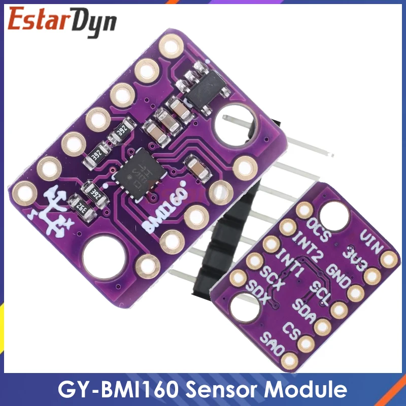 EstarDyn BMI160 GY-BMI160 6DOF 6-Axis Rate Gyro Gravity Accelerometer Sensor Module IIC I2C SPI Communication Protocol 3-5V