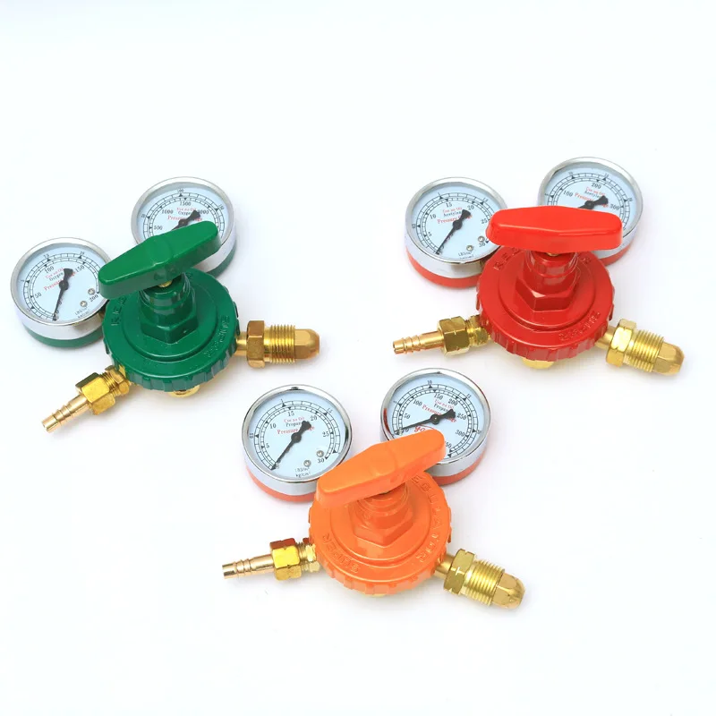 External thread oxygen gauge acetylene gauge propane gauge carbon dioxide heating pressure gauge anti drop gas cylinder reducer