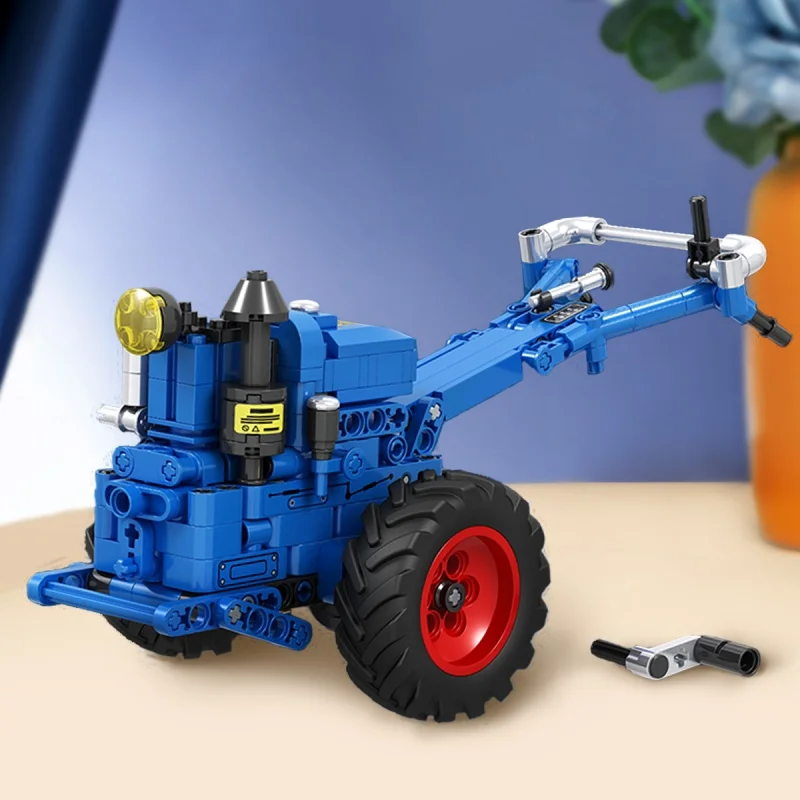 

Серия сельскохозяйственных инструментов 1:10, симуляция строительных блоков прогулочного трактора, реставрация с несколькими подвижными деталями для детских игрушек