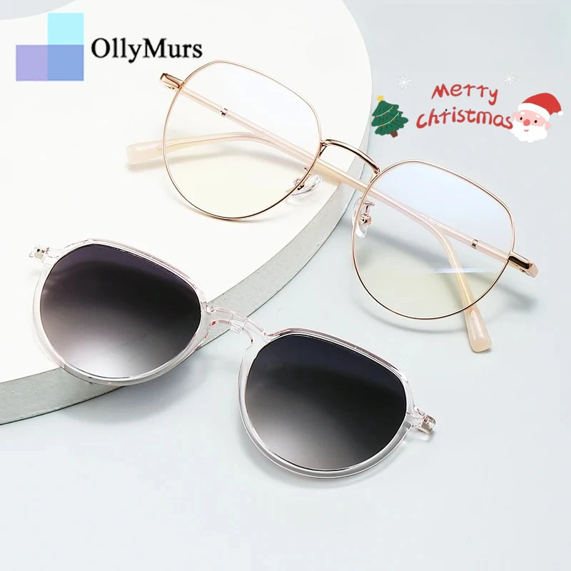 

OLLYMURS магнитные металлические клипсы для солнцезащитных очков по индивидуальному заказу для женщин, оптические линзы по рецепту, оправа для очков, женские стеклянные оправы