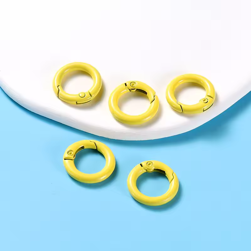 5Pcs/Lot 21 Colors Metal O Ring Spring Clasp Openable Round Carabiner Keychain Clips Hook Dog Chain DIY Jewelry Buckle Connector - Image 32