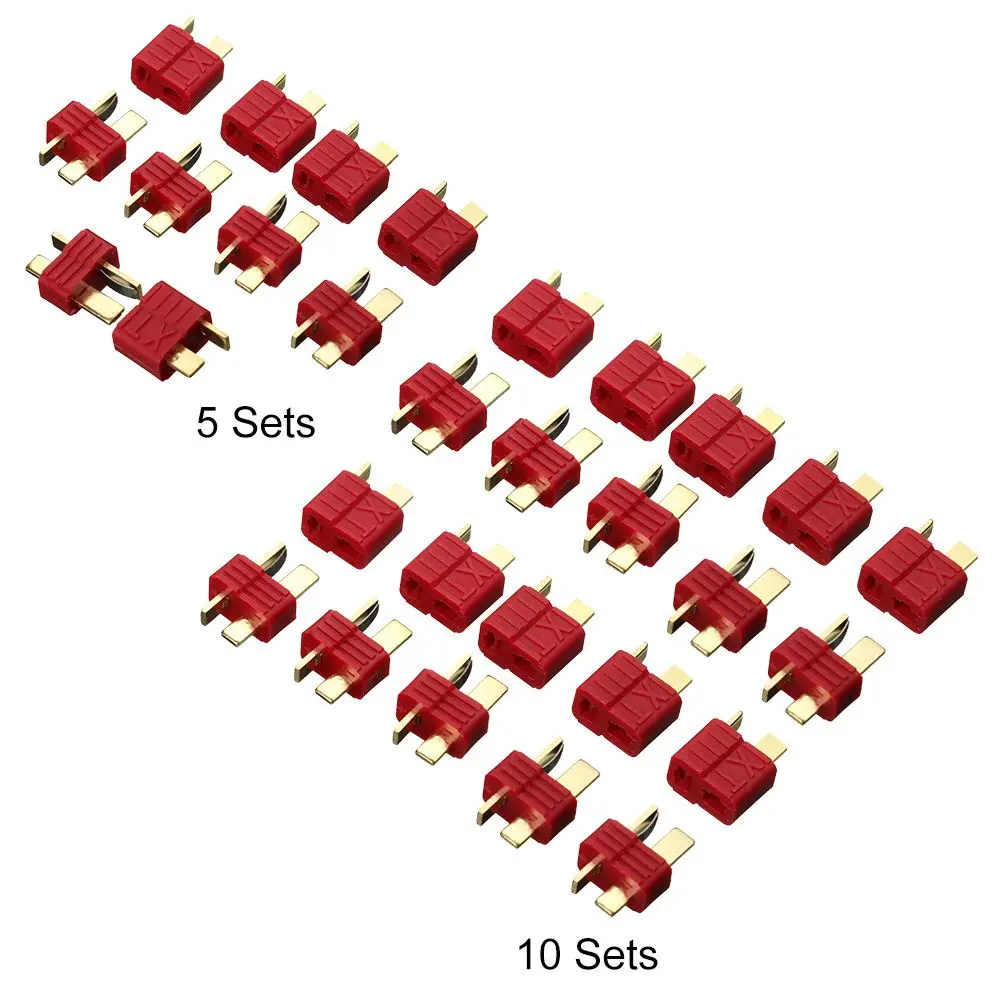 For RCLiPo Battery Deans Style Multiple Battery Wire Welding T-plug Male&Female Deans Connectors Specifications T Plug