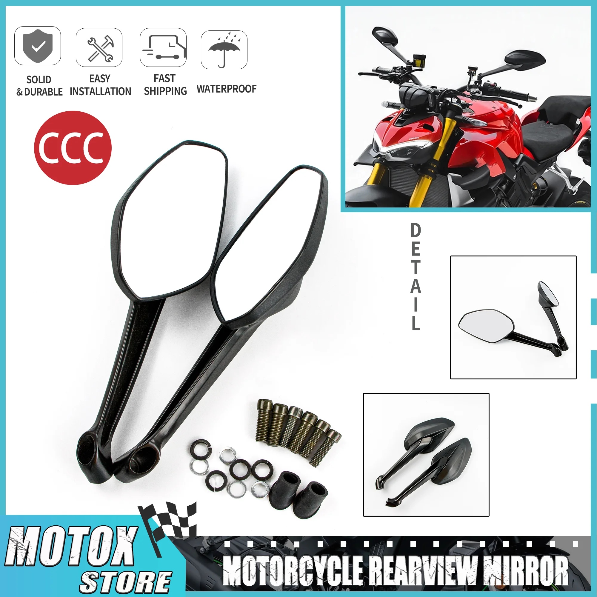 

Мотоцикл 3C высокой четкости подходит для DUCATI Monster 1200 821 боковое зеркало заднего вида 2014-2017 XDiavel Diavel зеркало заднего вида