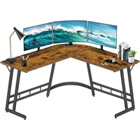 Lufeiya L Shaped Desk Rustic Corner Computer L-Shaped Table for Small Space Home Office Student Study Bedroom Writing Work