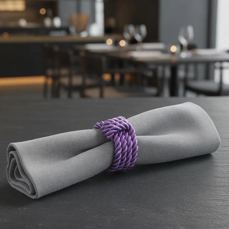Circle Woven Rope Napkin Ring Christmas Decoration Solid Color Napkin Buckle Restaurant Bar Wedding Home Table Accessories