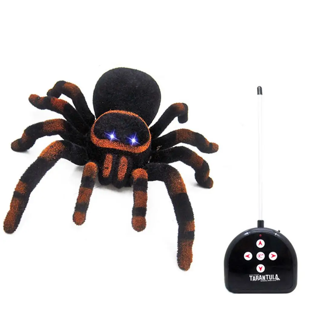 Remote Controlled Tarantula RC Bug Animal Toy with Simulation Movements Gag Trick Toy for Cat Dog Pets