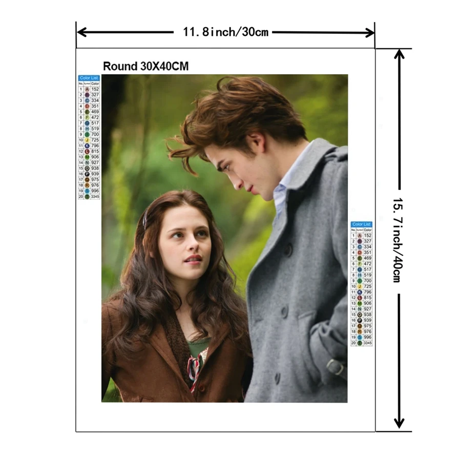 The Twilight Saga Movie Diamond Painting Classic Film Actors Robert Pattinson Cross Stitch Embroidery Picture Mosaic Home Decor