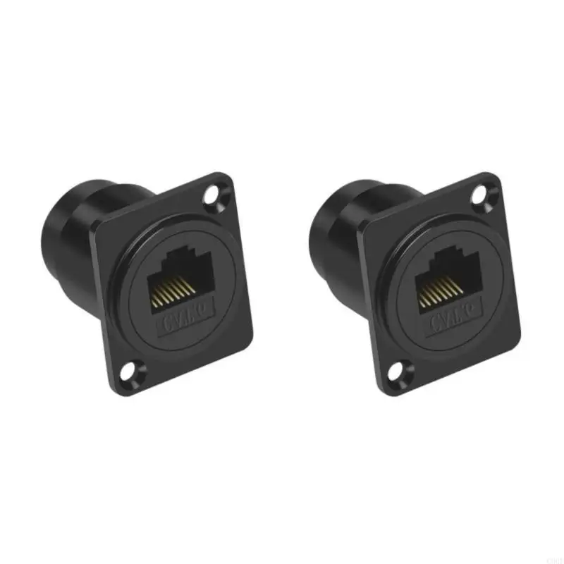 C90F RJ45 แผงเชื่อมต่อตัวเชื่อมต่อ CAT6 Ethernet ผ่านสายเคเบิล Coupler หญิง