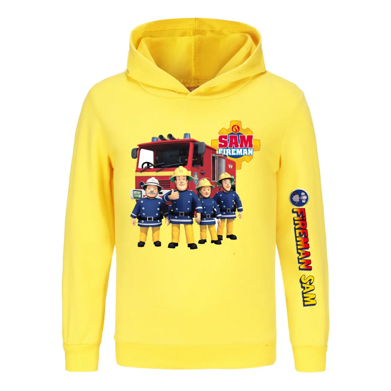 FIREMAN SAM Clothes Kids Long Sleeve Coats Toddler Boys Cartoon Firefighter Sweatshirts Baby Girls Hoody TShirt Children Sweater