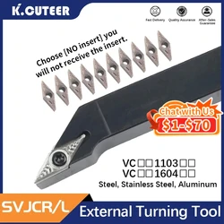 SVJCR/L lathe cutter External Turning Tool Holder SVJCR1212H11 SVJCR1616H16 SVJCL2525M16 carbide inserts VCMT/VCGT CNC tools