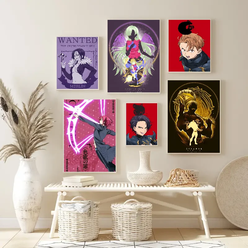 Japan Anime The Seven Deadly Sins Poster Poster Paper Print Home Living Room Bedroom Entrance Bar Restaurant Cafe Art Painting D