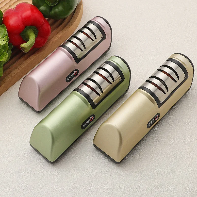 

Kitchen Electric Knife Sharpener Multifunctional Automatic Professional 4 Gears Electric Knife Sharpener Kitchen Accessories