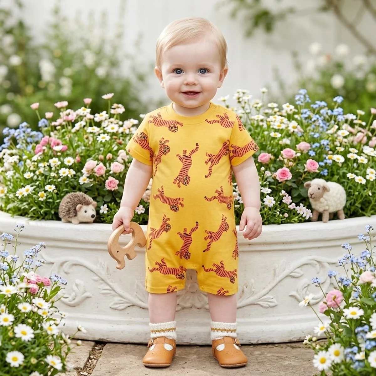 Printing Summer Baby Fashion Rompers Toddler Boys Animals Co
