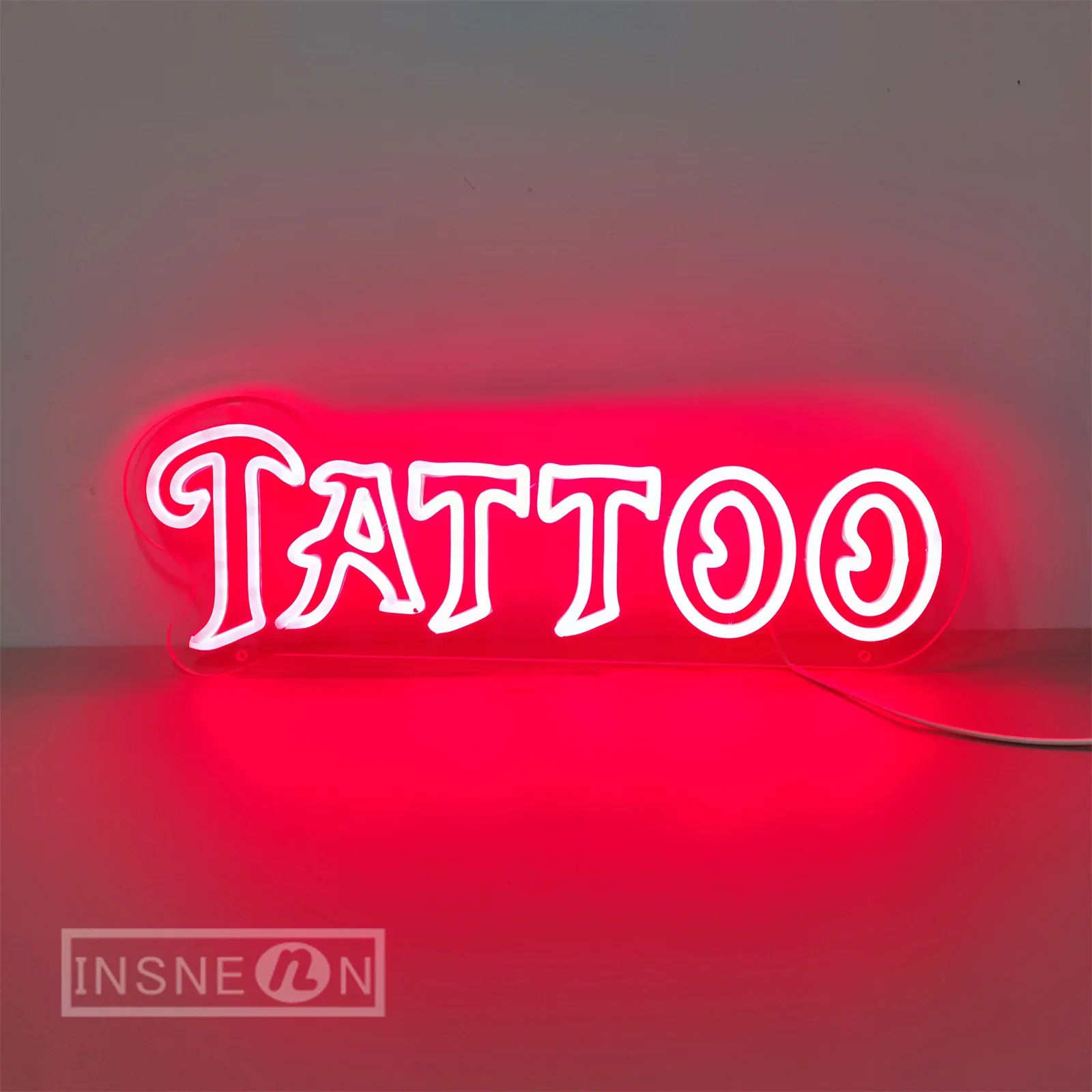 Imagem -04 - Tatuagem Neon Led Light Sign Art Neon Tattoos Salão Studio Decor Placa Clube Sala de Bar Decoração da Parede do Quarto Lâmpada Usb