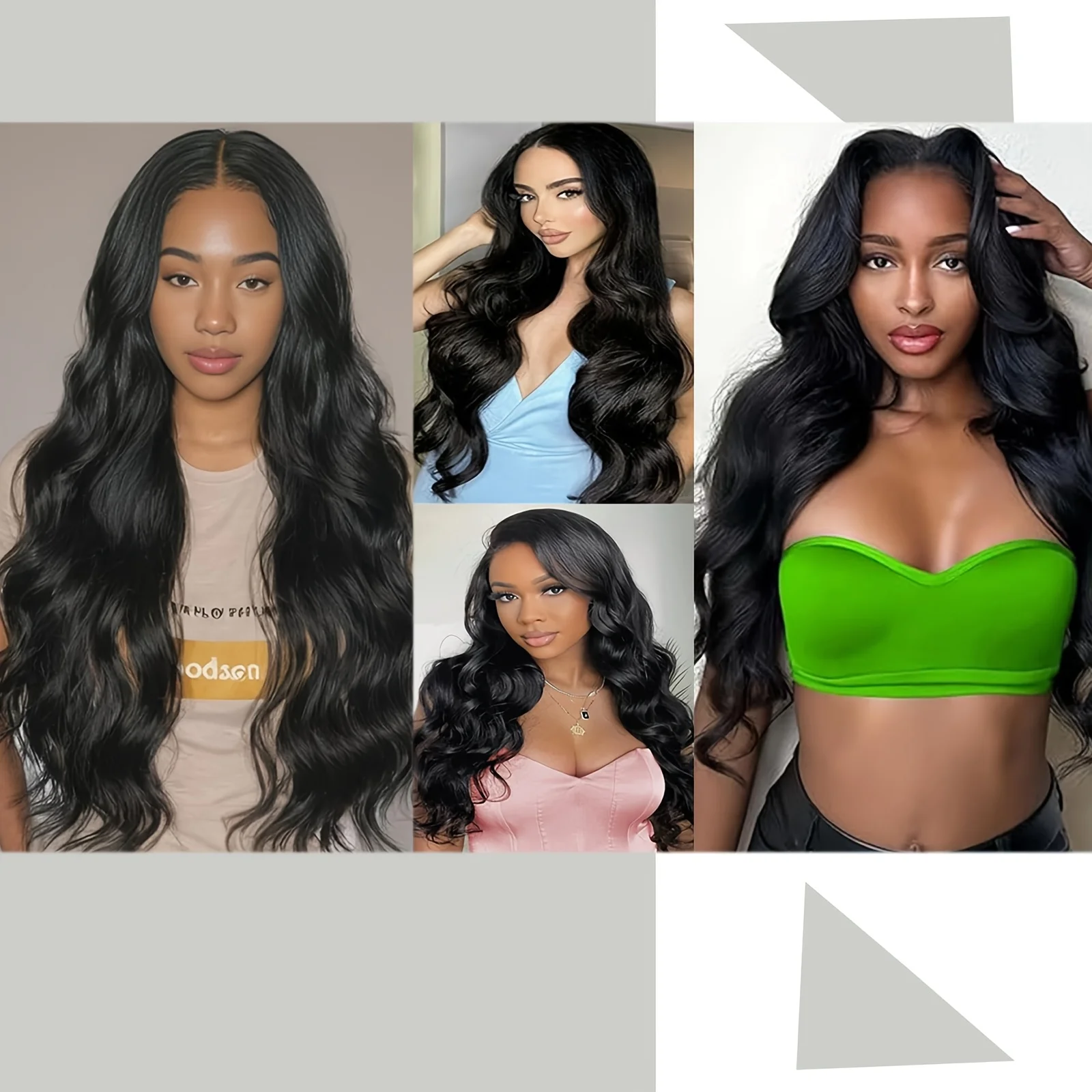 

28-дюймовый мягкий черный парик Реалистичная длина волны тела Шиньон для повседневного ношения Добавьте уверенность и очарование вашего вида