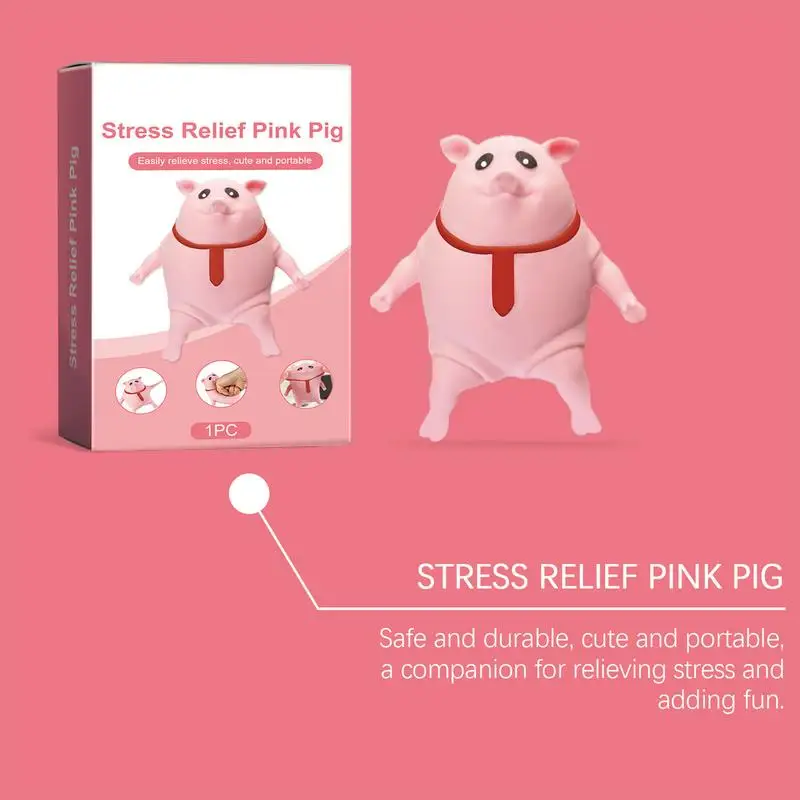 Kreatywna zabawka antystresowa Pink Pig Cute Squeeze Animal Little Pig Doll Pinch Fidget Toy Cartoon Animal Stress Relief Vent Ball