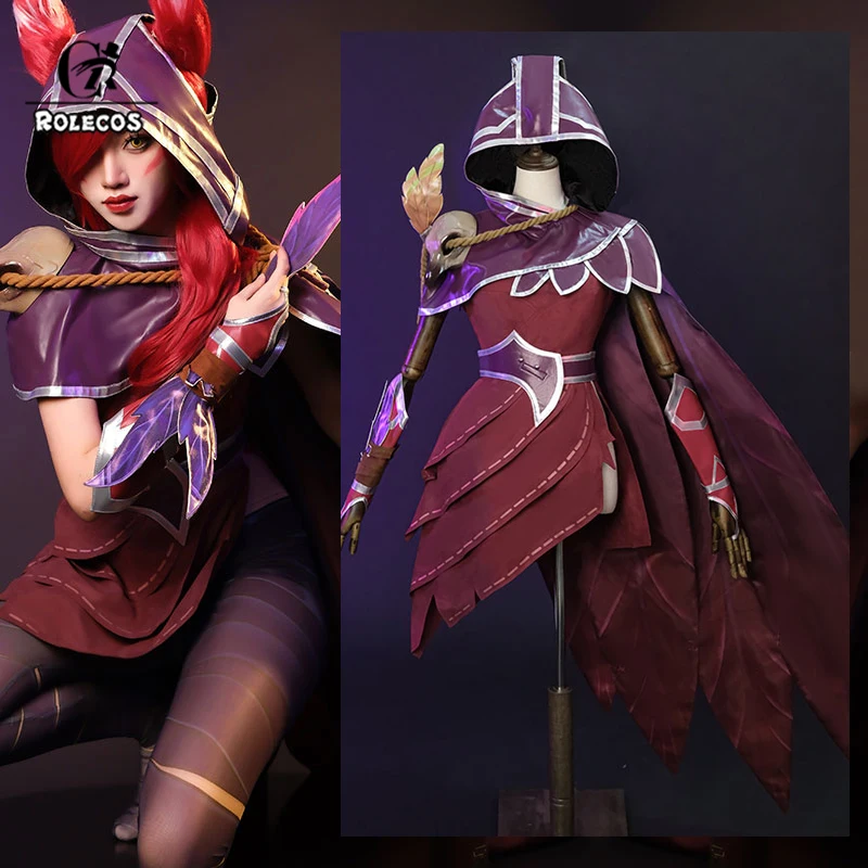 League of Legends Xayah the Rebel Cosplay Costume | Full Set with Cloak for Women Halloween Party 2026 view 2