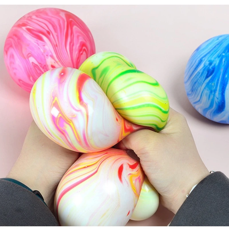 Tpr Stress Relief Flour Ball Stress Anxiety Relief Squeeze Slow Rebound Hand Grip Soft Squishy Ball Boy Toys Gel Fidget Toy Gift