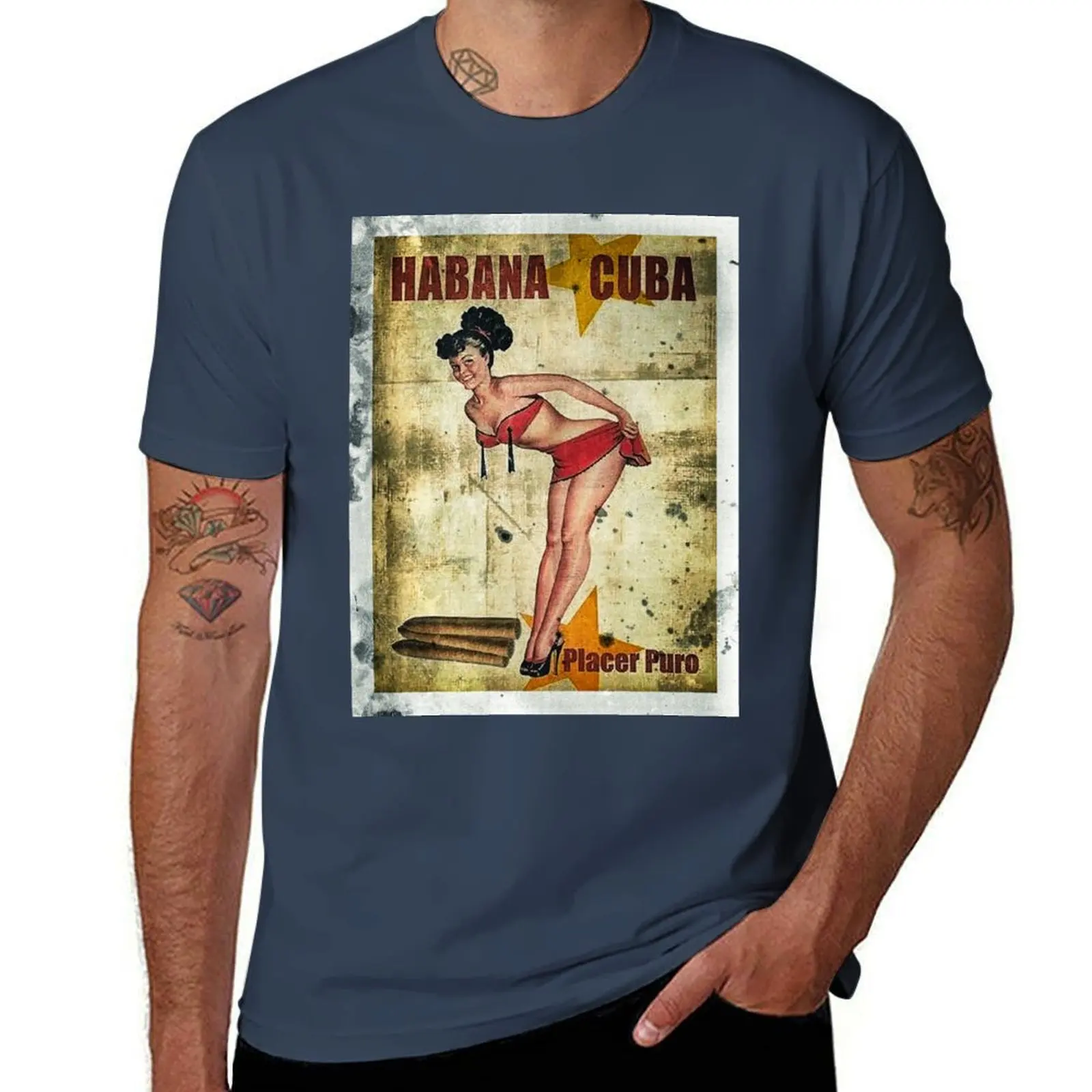 HABANA Cuban cigar T-Shirt Casual Trendy Streetwear Tee Shirt