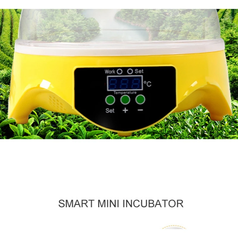 7 Eggs Incubator Mini Breeding Equipment Incubator Digital Temperature Incubator Poultry Incubator EU Plug