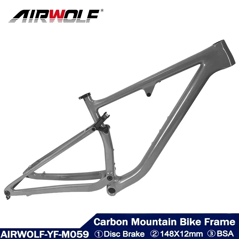 Airwolf T1100 29ER Carbon MTB Frame 148*12mm Carbon Bike Frame Thru-Axle 29 Disc Brake Bicycle Carbon Bicycle Frameset