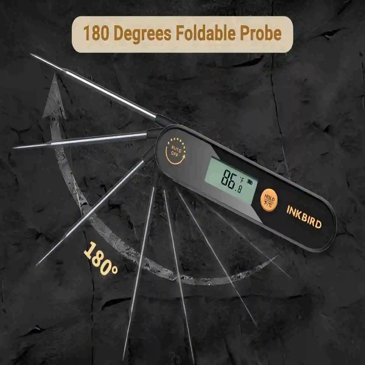 INKBIRD NEW Digital Meat Thermometer IHT-1P/1X Rechargable Folding Waterproof Meat Thermometer For Kitchen Cooking Grilling BBQ