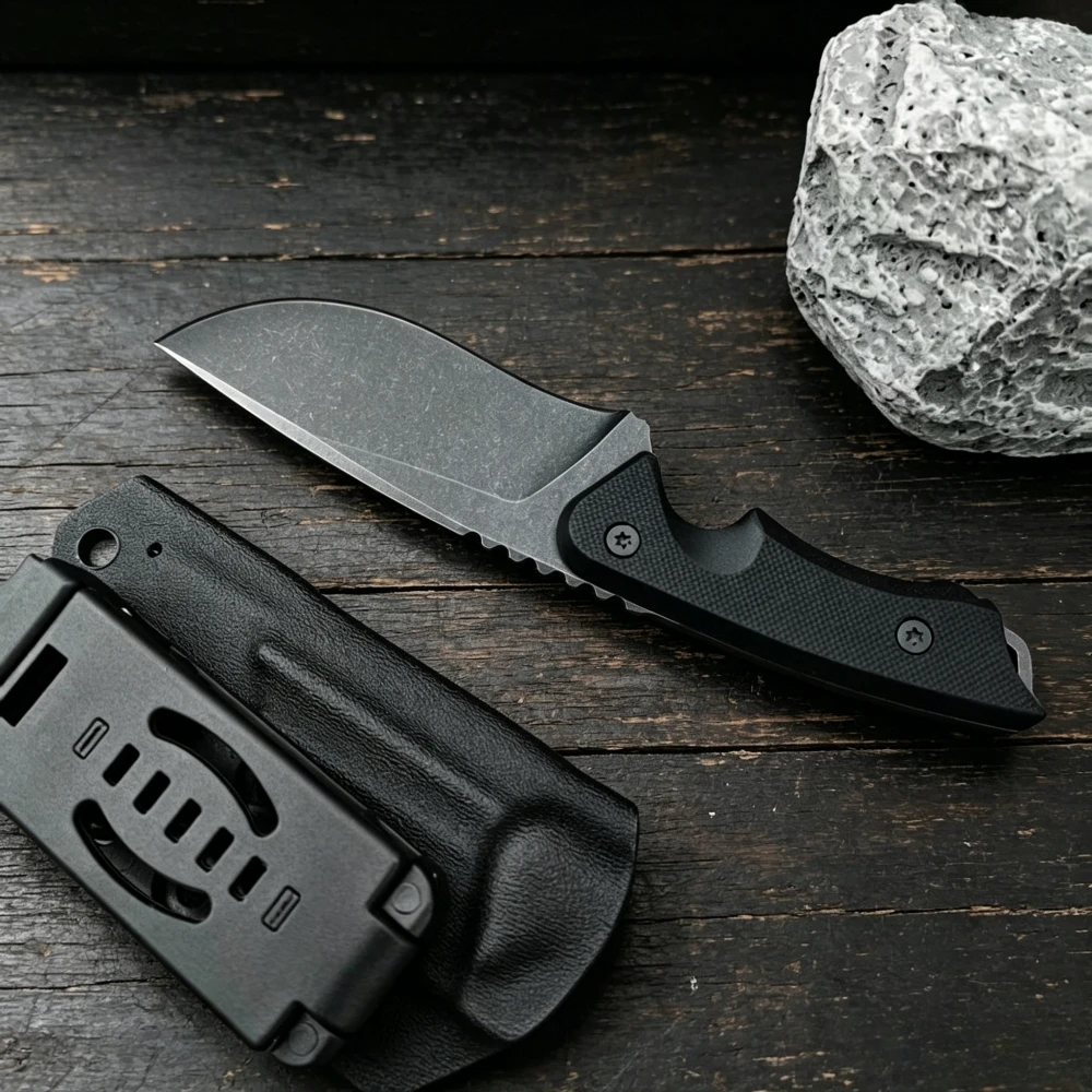 

High-quality Outdoor Adventure Emergency Straight Knife Utility Camping Fishing Hiking Portable Knives with K Sheath Men's Gift