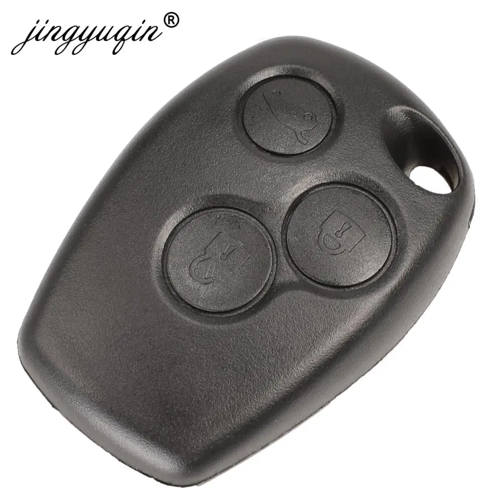 jingyuqin Without Blade 3 Button Remote Key Shell Case for Renault Logan Sandero Clio Fluence Vivaro Master Traffic