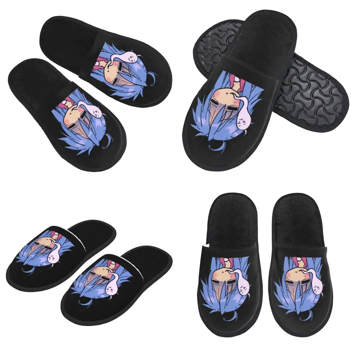 

Custom Dead Tired Izumi Konata Lucky Star Slippers Memory Foam Warm Soft Women House Slipper Indoor Comfy Shoes