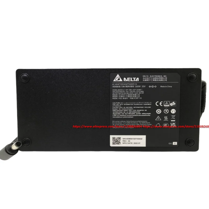 Genuine DELTA ADP-300BB T Laptop AC Adapter 20V 15A 300W Charger Original Laptop Power Supply 7.4*5.0mm Tip