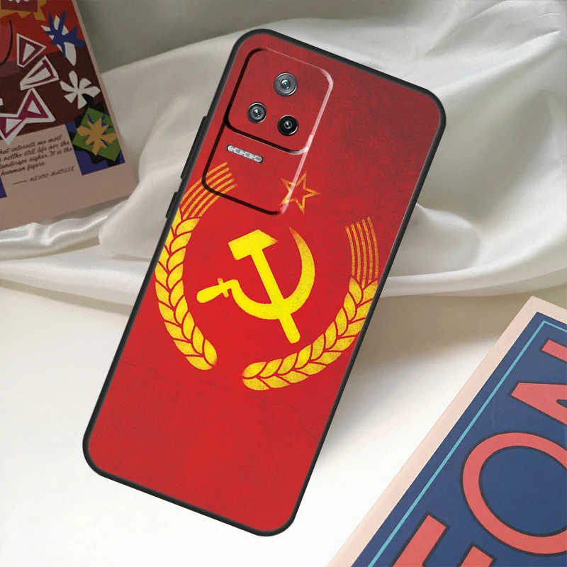 USSR Flag Soviet Union Case For POCO X6 Pro X3 X5 F3 F5 M5s M6 Pro Xiaomi 14 Ultra 11T 12T 13T Pro 12 13 Lite Cover