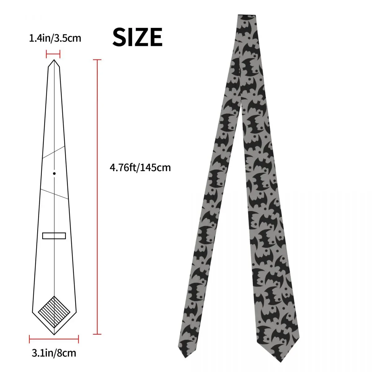 Casual Arrowhead Skinny Gray Black Bats Necktie Slim Tie For Men Man Accessories Simplicity For Party Formal Tie