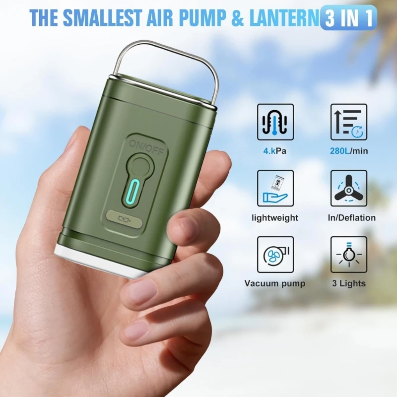 

Portable Mini Air Pumps Inflate Deflate for Air Mattress Vacuum Storage Bags X37F