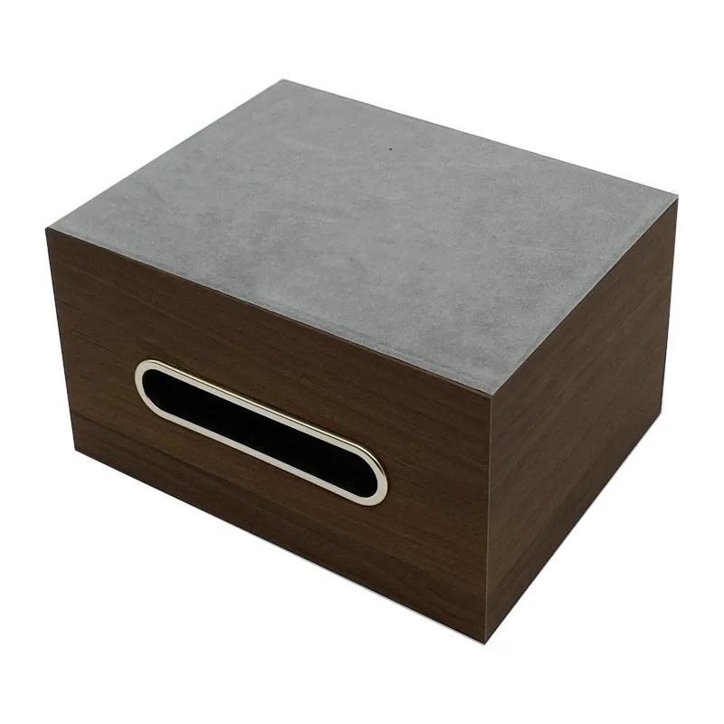 Spot black walnut wood tissue storage box napkins+remote multifunctional storage tray luxury.