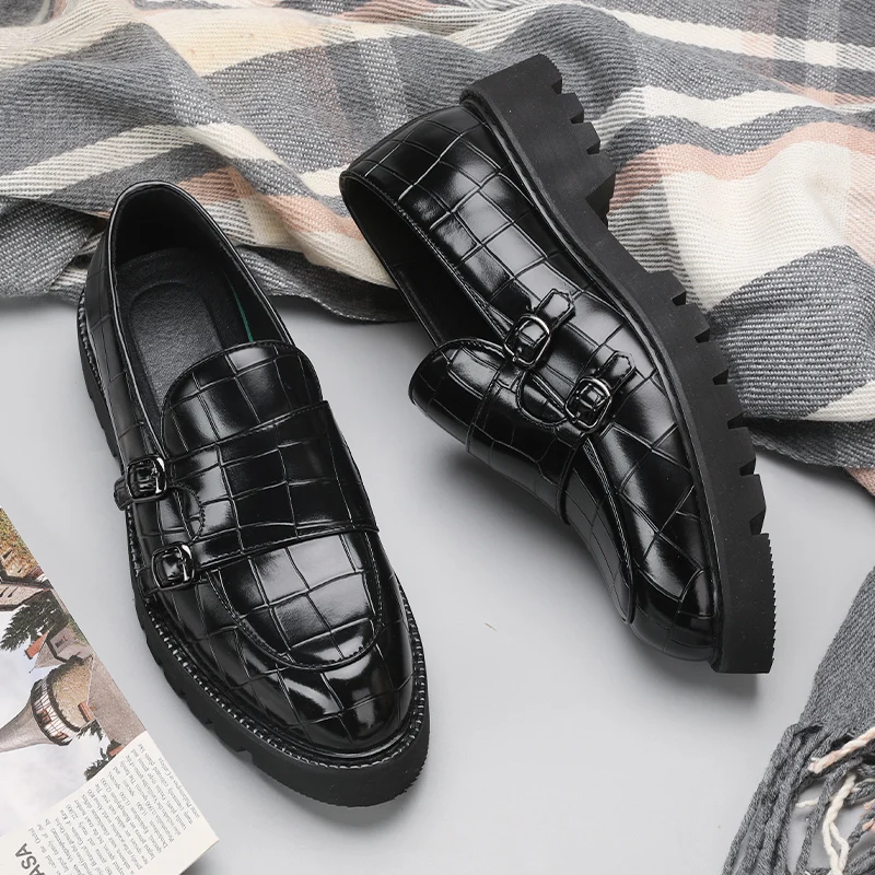 Fashion Leather Men Casual Shoes Slip on Formal Loafers Luxury Brand Comfortable Men Moccasins Italian Soft Male Driving Shoes