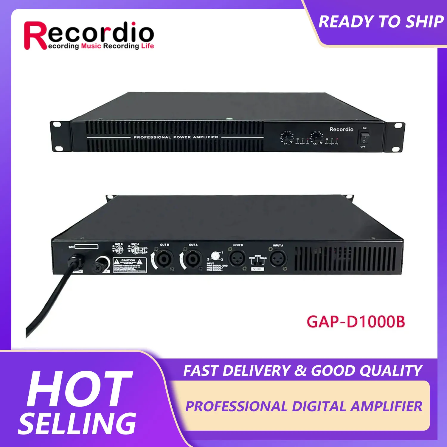 

GAP-D1000B Lowest Price Power Product DJ Amplifier 5000Watts 2-Channels High Power Amplifier Use for Professional stage