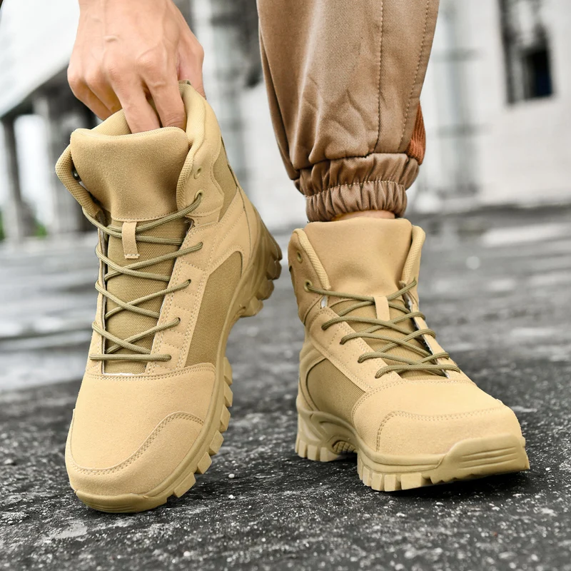 

Men's high boots, durable soft-soled outdoor anti-slip lace-up hiking shoes, 2025 model for women