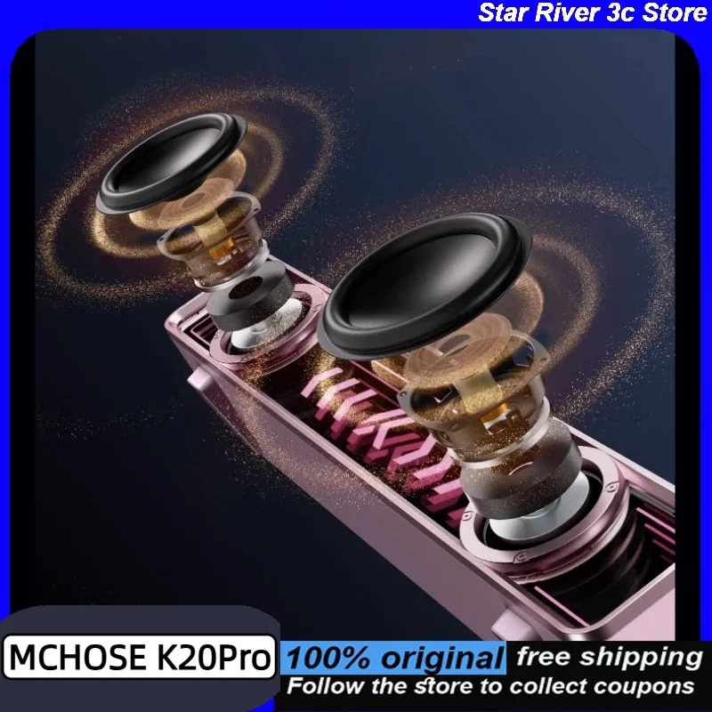 MCHOSE K20Pro سماعة لاسلكية تعمل بالبلوتوث مكبر صوت للألعاب 7.1 تأثيرات صوتية محيطة RGB مع ميكروفون قابل للفصل PC Switch2 PS4/5