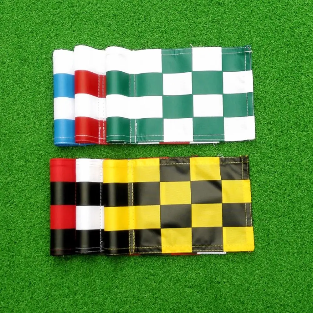 Trainingshilfen Golfplatz-Flaggen, 420D-Nylon, Outdoor-Schild, grüne Flaggen mit Schlauch, 18 x 12 cm Lochstange, Tassenflaggen, Hinterhof