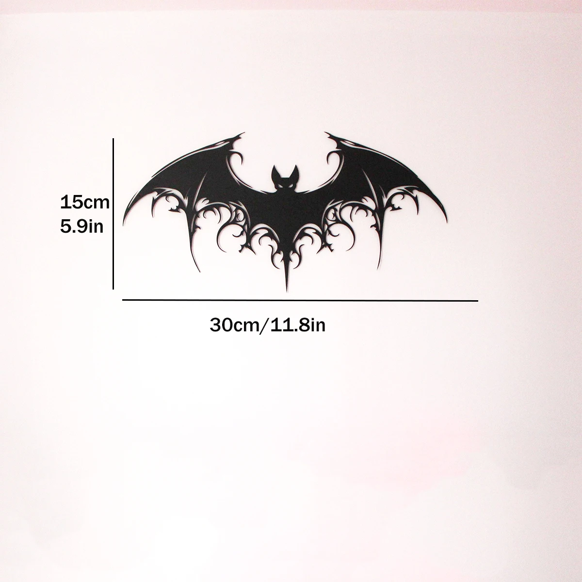 1pc Halloween Black Bat Wall Decor, Modern Bat Silhouette Wall Art Sculpture Bat Metal Art Wall Decor, Holiday Decoration