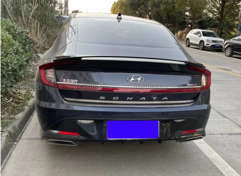 For Hyundai NEW Sonata DN8 Rear trunk Spoiler wing tail ABS material Special for automobile refitting 2019 2020 2021 year