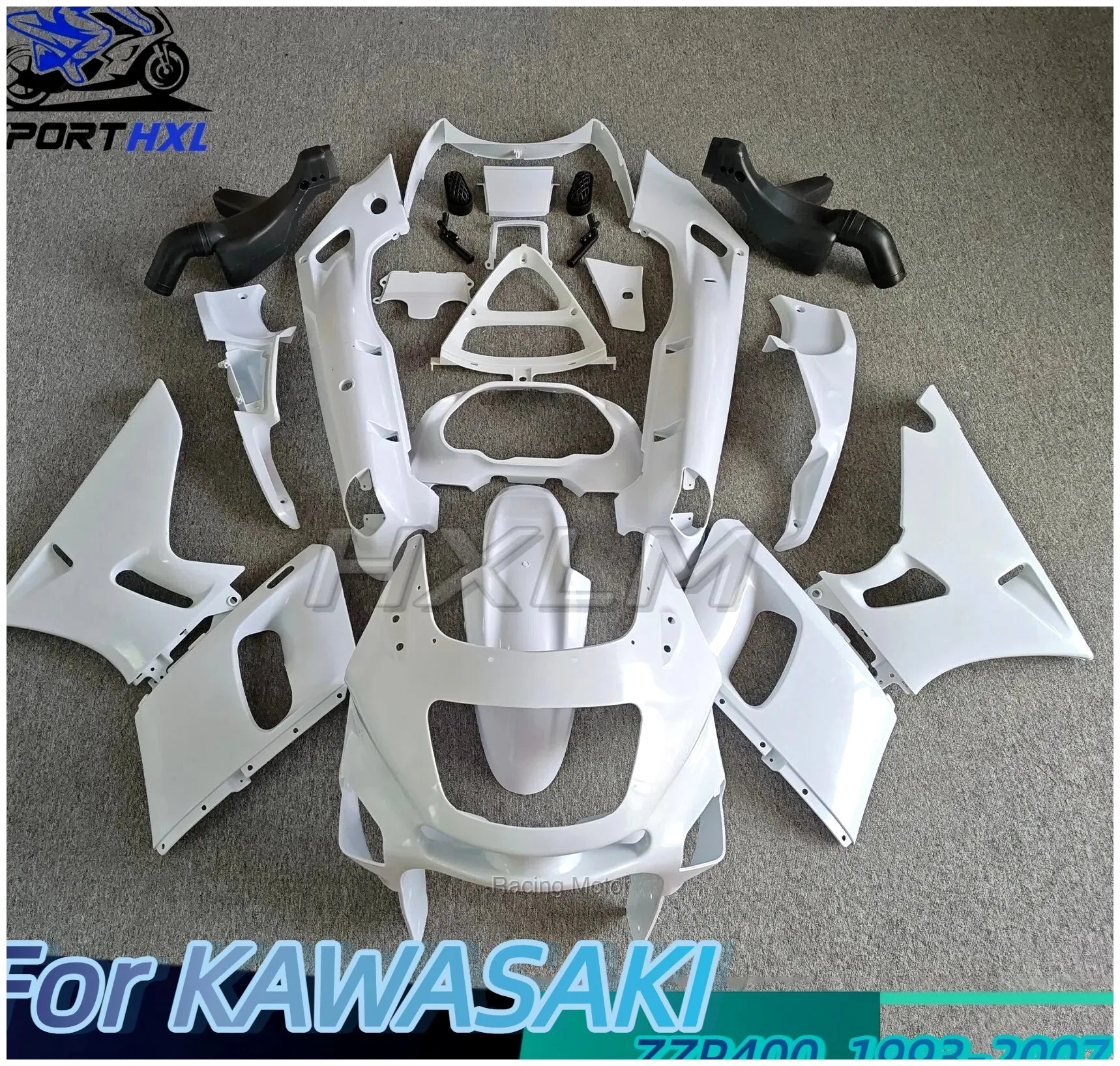 Motorcycle Fairing Kits For Kawasaki Ninja ZZR400 ZZR600 ZX-6E 93-07 Injection Unpainted Bodywork Set | Racing Motor Store