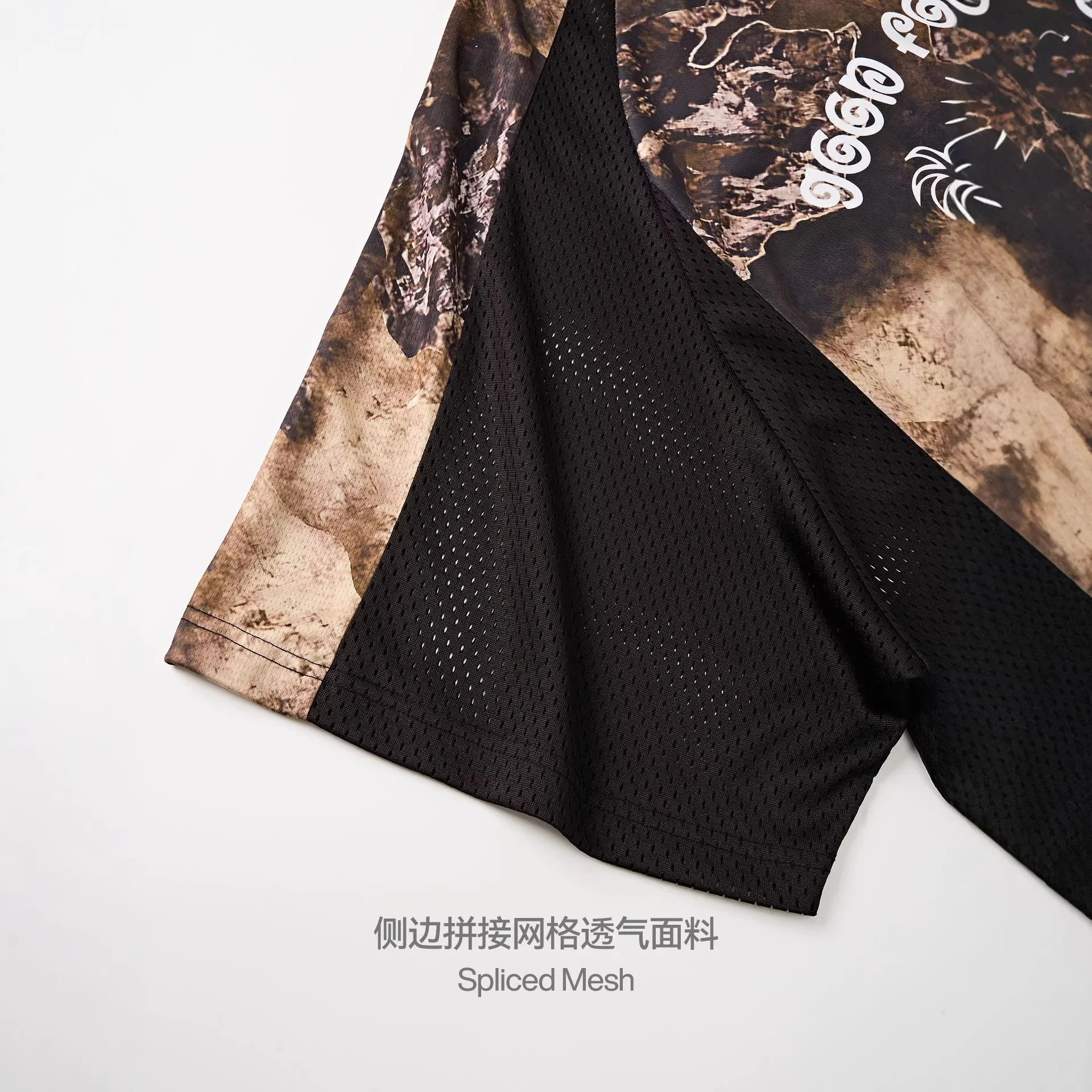 Short-sleeved T-shirt Grid Stitching Spring Summer New Fashionable Comfortable Sporty All-matching Cool Personality
