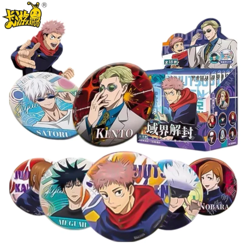 New Kayou Jujutsu Kaisen Badge Blind Box Volume 2 Gold Foil Medal Satoru Gojo Official Anime Merchandise For Anime Collectors