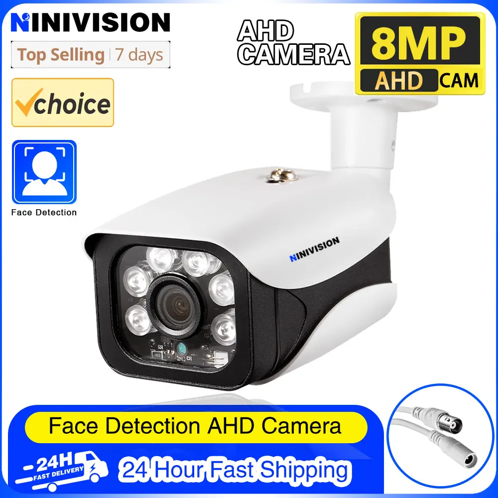 4K 8MP AHD Camera 5MP 2MP CCTV Video Surveillance Home Security Outdoor Waterproof Bullet Analog IR Day Night Vision BNC Camera