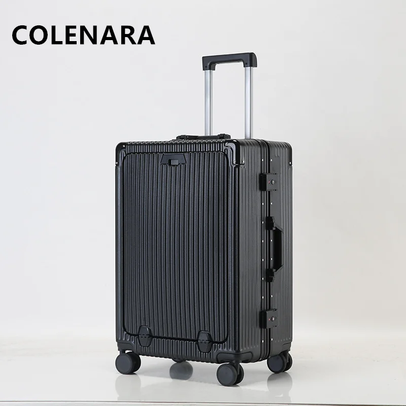 Colenara กระเป๋าเดินทางผู้ชาย, กระเป๋าขึ้นเครื่อง20นิ้วกระเป๋าล้อลากความจุขนาดใหญ่24 "เคสแบบมีล้อลากโครงสร้างอะลูมิเนียม