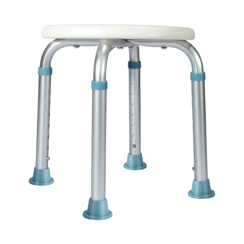 Bath stool for the elderly Bathroom round non-slip stool disabled bath chair aluminum alloy