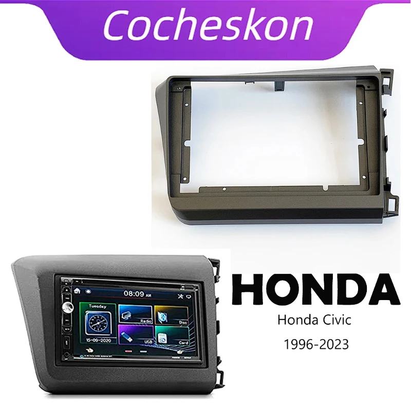 

10inch 9 inch Car Radio Dashboard Fascia For Honda Civic 1996-2023 Auto Stereo Panel Mounting Bezel Faceplate Frame Dash Kit