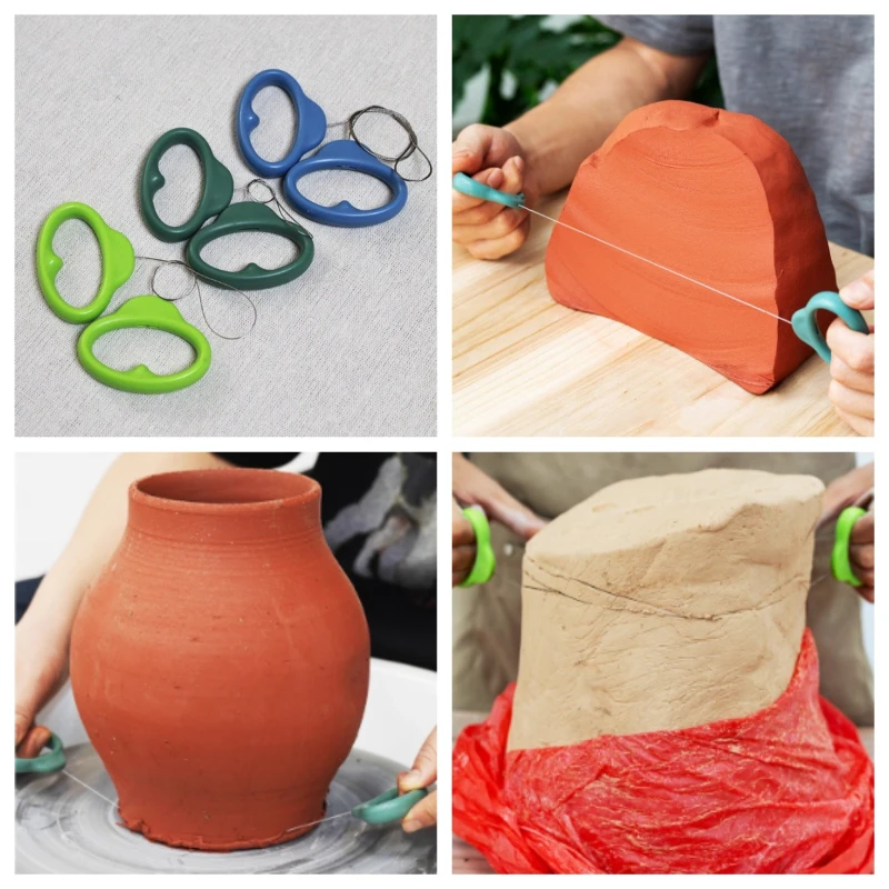 Pottery Cutting Rope Handmade DIY Auxiliary Cutting Tool for Making Pottery Clay Artworks Ultra Light Clay Divider Cutting Line
