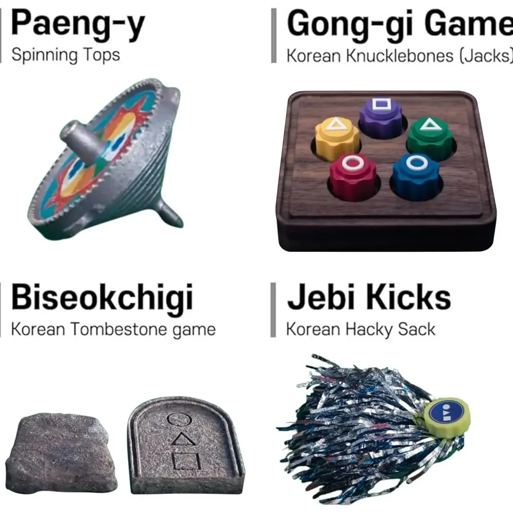 Gonggi korean game stones set,Korean Folk Game Set Korean Traditional Play Game-Jebi chagi,Gong-gi,Biseokchigi,Paeng-y,DDAKJI